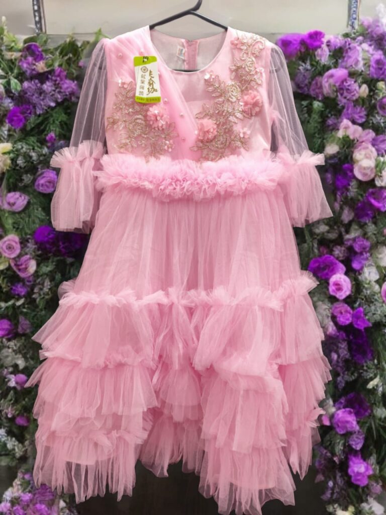 Baby pink gown dress